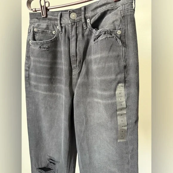 (TALL) NWT Black American Eagle 90s Highest Rise Boyfriend Jean - Picture 2 of 5